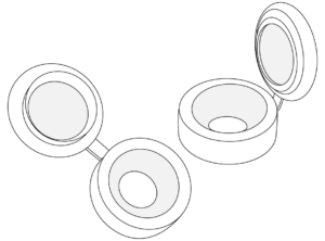 LOT DE 2 CACHE RIVETS BLANCS