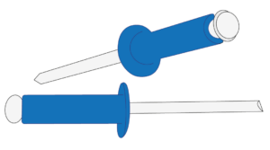 LOT DE 2 RIVETS BLEUS